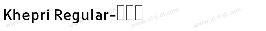 Khepri Regular字体转换